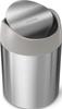 Simplehuman Mini Desktop Trash Can, 1.5L (1.5 Liters), Stainless Steel, with Lid, Simplehuman CW2084