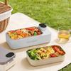 Heated Lunch Box 900ml Capacity 2-in-1 Stainless Steel Electric Warming Box Non-Stick Coating Portable Meal Container for Office Car Travel