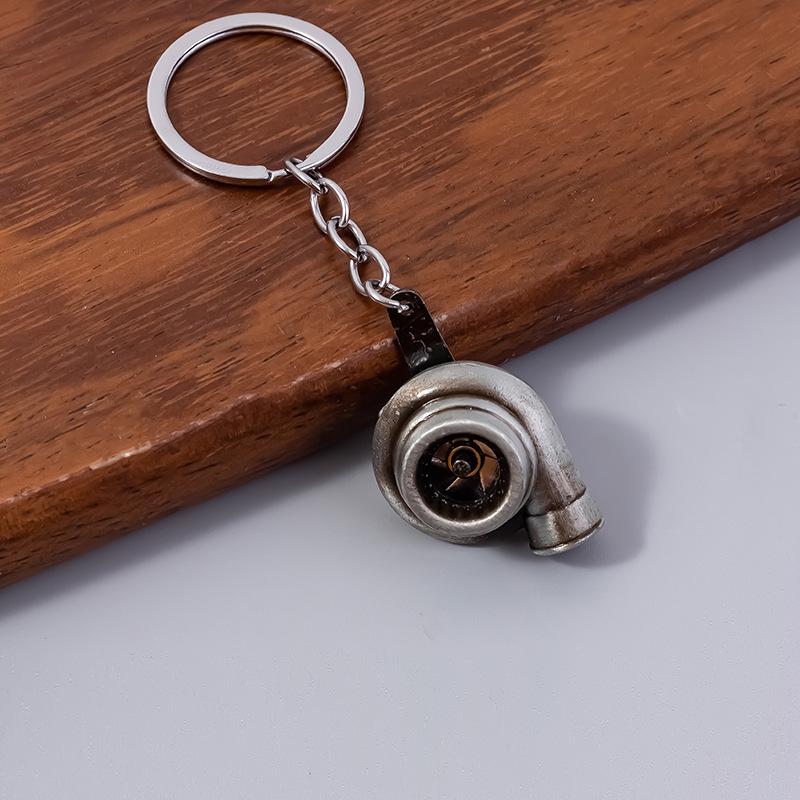 Creative Turbocharger Metal Keychain Pendant for Modified Auto Parts