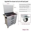 Movable Three-Layer Hand Cart: Multi-functional Auto Repair & Household Tool Box with Cabinet Door