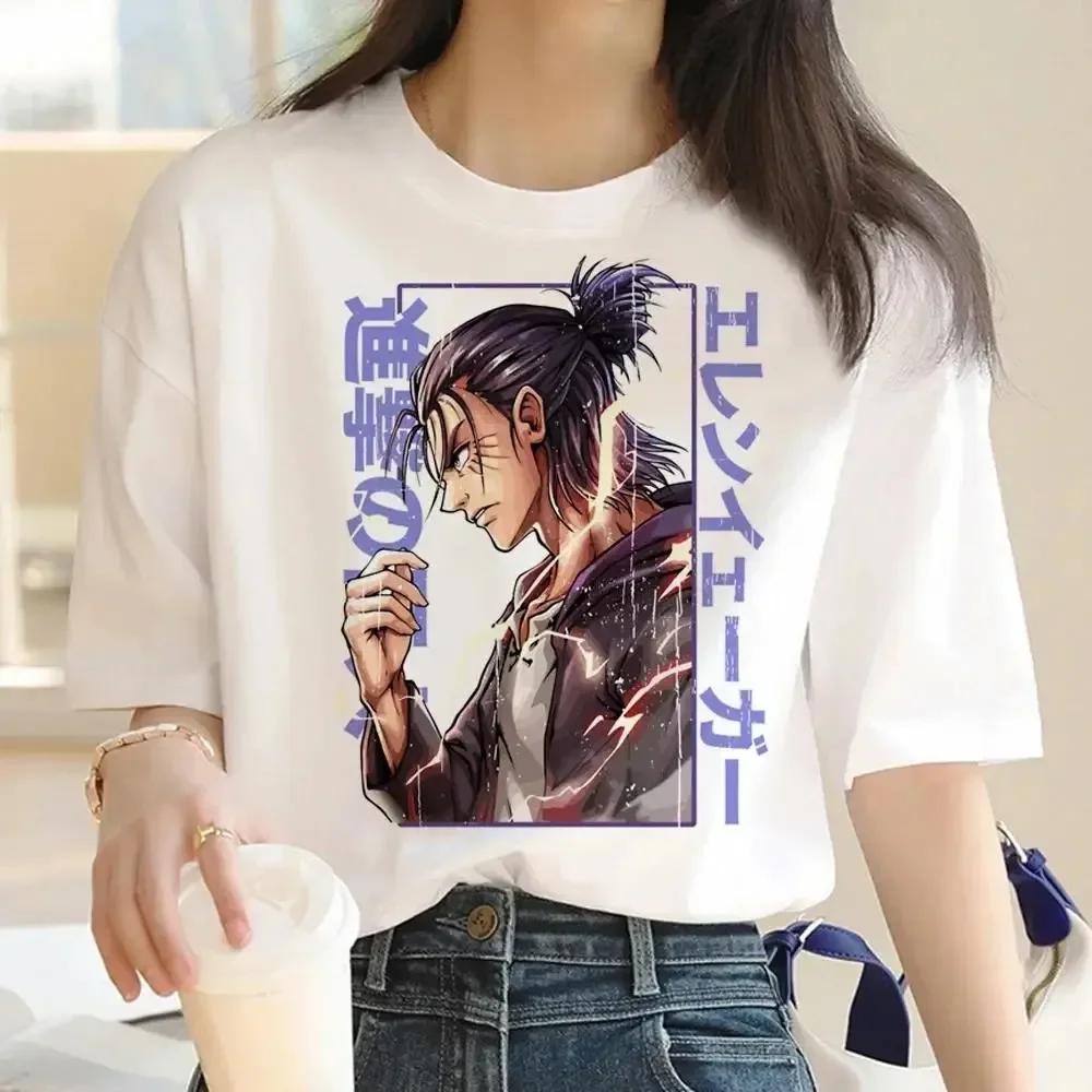 Japanese Anime Attack On Titan Graphic Print Harajuku T Shirt Casual Fashion Short Sleeve T-Shirt Women Graphic T Shirts