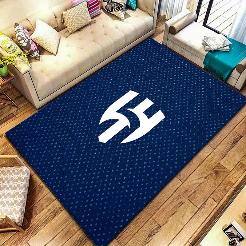 Tappeto Al-Hilal Saudi FC per Soggiorno Camera da Letto Casa Decorazione Divano, Tappetino Antiscivolo per Giochi Bambini