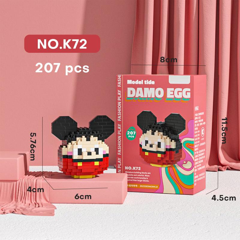 

Miniso Sanrio Disney Anime Cartoon Action Figures Diamond Micro Small Particles Building Blocks Hello Kitty Stitch Kids Toys No box