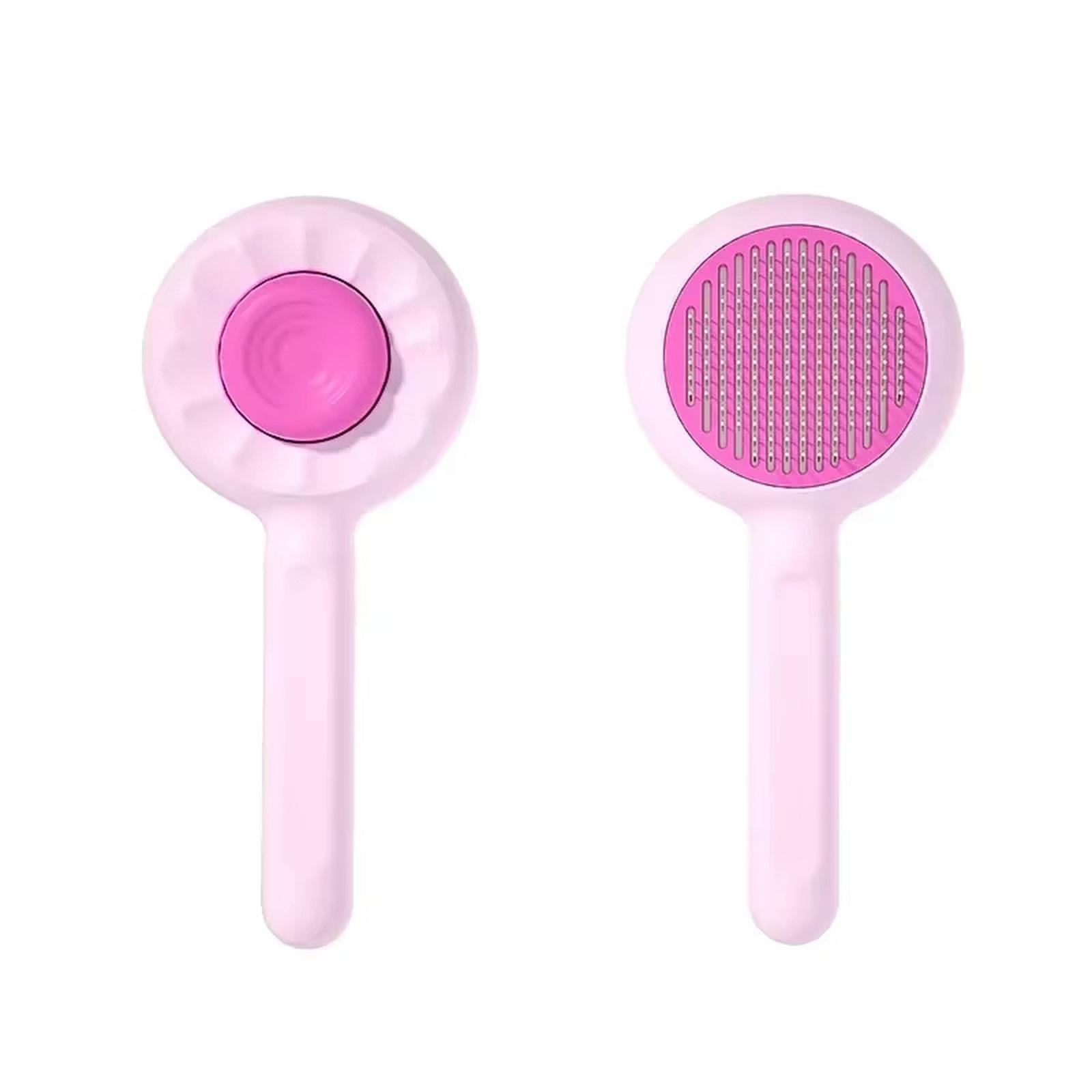 

Grooming Kit Deshedding Brush Comb And Nail Clippers For Long Haired Cats Pet Combs One Size розовый