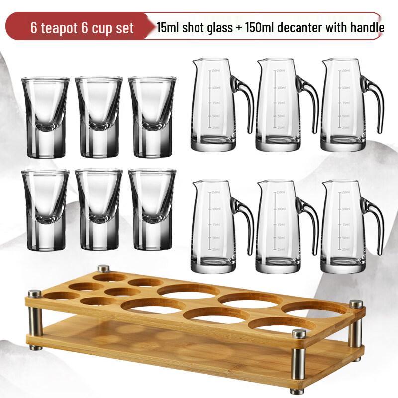 Elegant Handcrafted Glass Liquor Dispenser Set