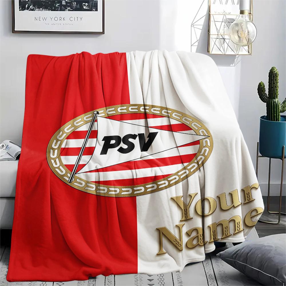 1 Stück Benutzerdefinierter Name PHEilips Sport Vereniging Gemustert Flanelldecke Für Alle Jahreszeiten für Heimdekoration Wärme und Komfort Geschenke Feiertagsgeschenk -HE170