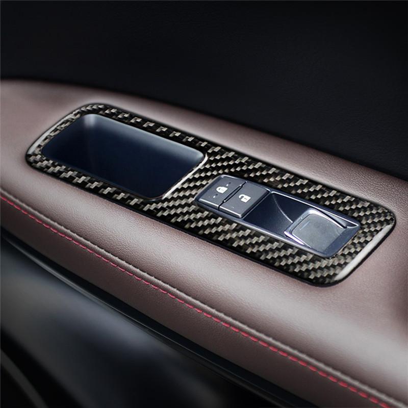 Compatibil cu Lexus RX300 270 200T 450H 2016-2019 Accesorii auto din fibră de carbon pentru geamuri, comutator de ridicare, cotiera, autocolant auto
