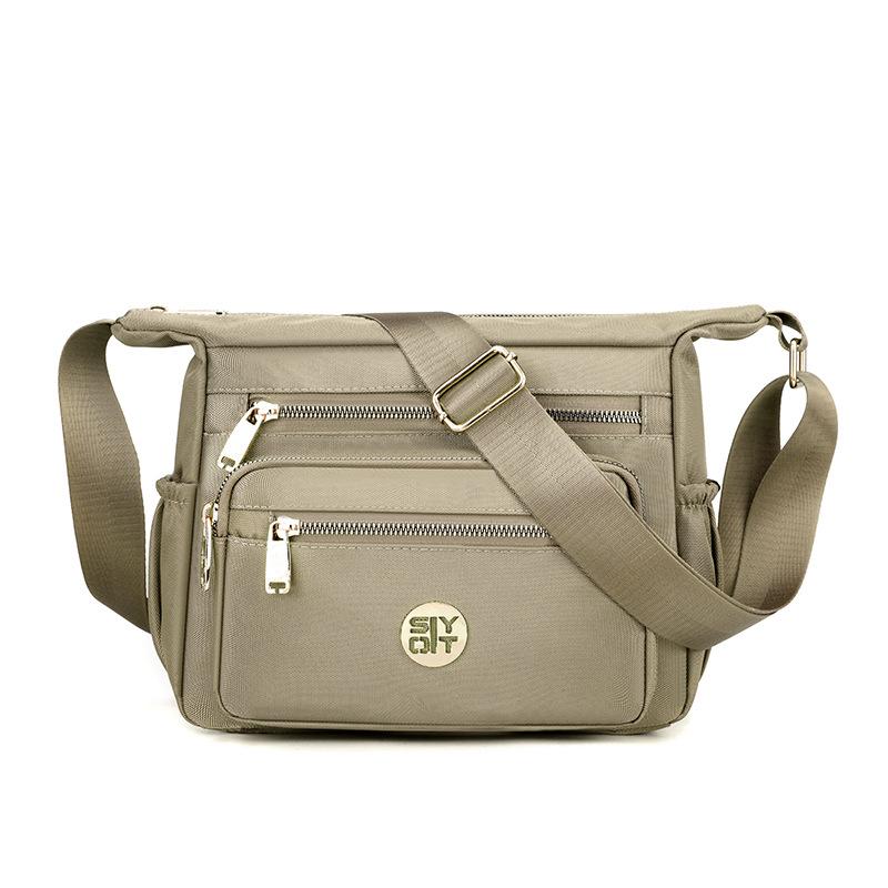 New Women's Casual Shoulder Bag Lightweight Small Square Bag Anti-splashing Nylon Mobile Phone Change Mother Travel Bag