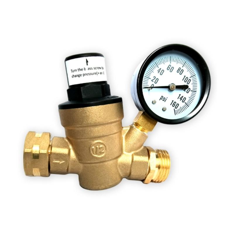 Camper Adjustable Water Pressure Regulator RVBrass Water Pressure Reducer Valves