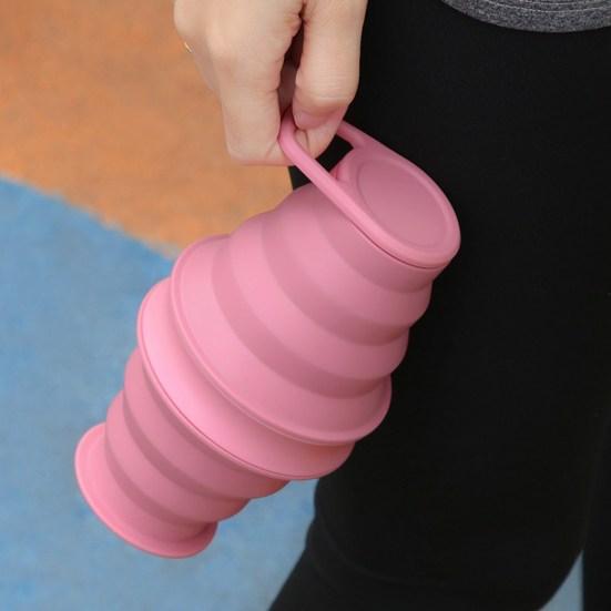 500ML Collapsible Water Bottle Food Grade BPA Free Leak Resistant Portable Travel Hiking Sports Water Kettle