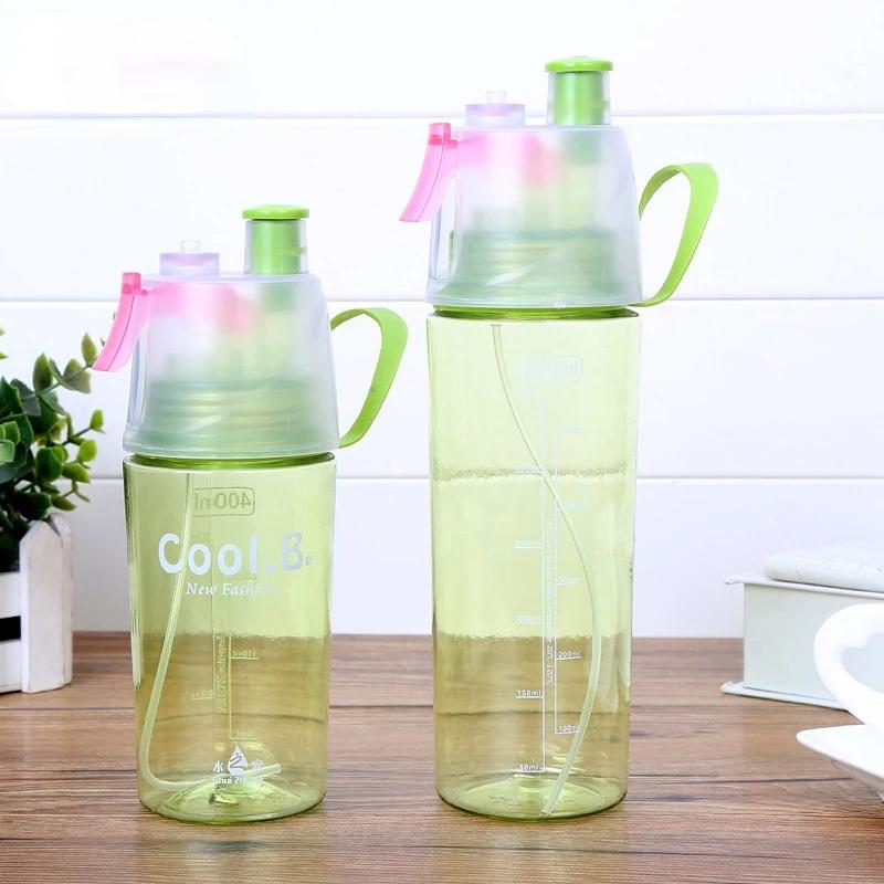 

Новая 400/600 мл 3-цветная твердая пластиковая бутылка-спрей для прохладного лета, спортивная бутылка для воды, портативная бутылка для скалолазания, шейкера для велосипеда на открытом воздухе 400ml