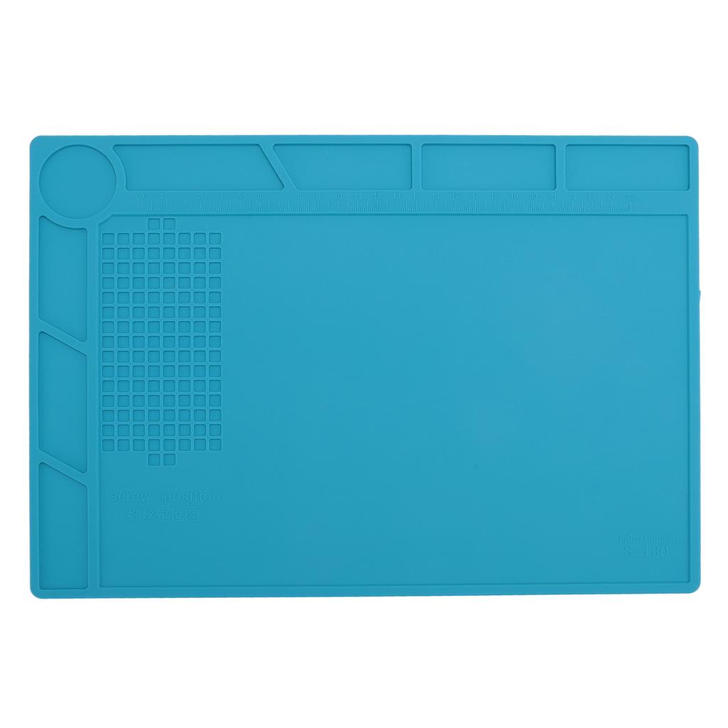 Silicone Soldering Mat with 25cm Scale Prevent Slipping Watch Repair Work Pad for Workbench Parts