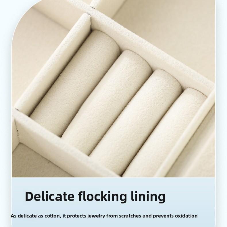 Jewelry Box Household Portable Jewelry Storage Box Large Capacity Necklace Children's Hair Accessories Flip Jewelry Storage Box Cross-border