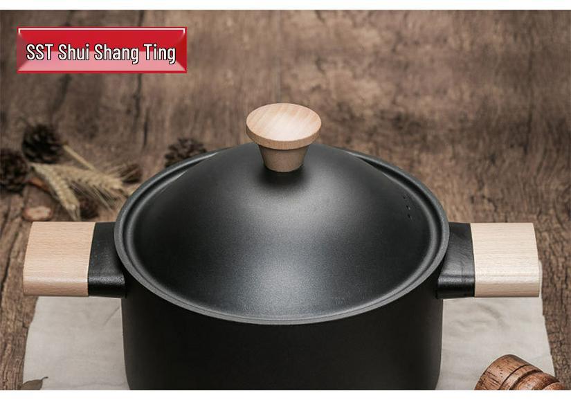 European Light Luxury Non-Stick Cookware Set: Wok, Frying Pan, Soup Pot.