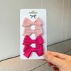 4Pcs Baby Bows Hair Clip For Kids Girls Solid Color Hairpins Barrettes Handmade Headwear Hair Accessories 2.1Inches