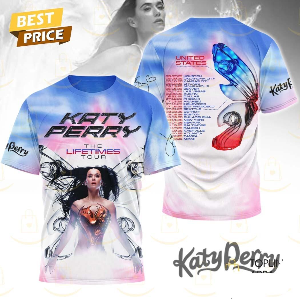Katy Perry The Lifetimes Tour 2026 Signature 3D T-Shirt S-4XL L