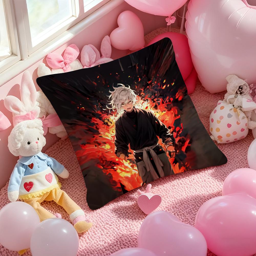 Hell's Paradise-Jigokuraku Anime Cushion Cover Pattern Printed Pillowcase for Living Room Sofa Cushion Cover & Bedroom Decor