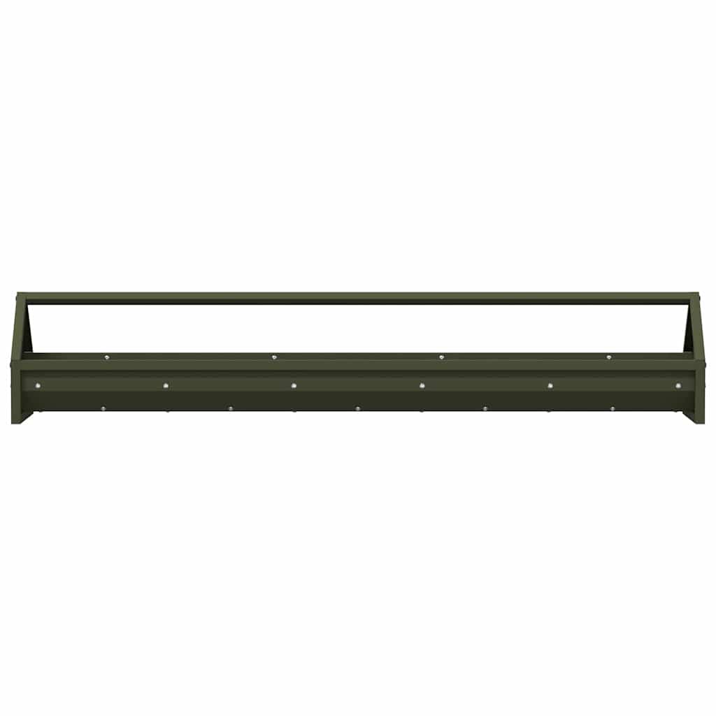 Chicken Feeder Trough Olive Green 108 X 20.5 X 20 Cm