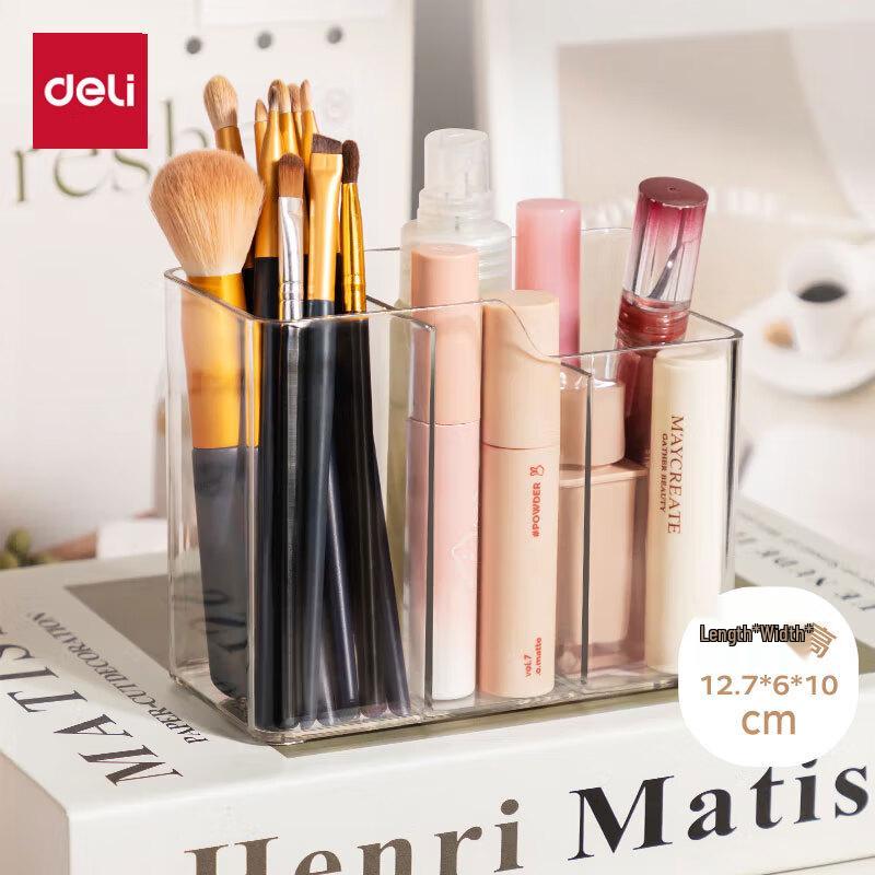 Deli Transparent Multi-Grid Desktop Storage Organizer