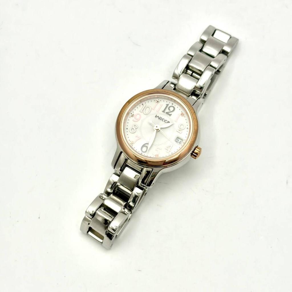 Used [Operation] CITIZEN Citizen wicca solar ladies watch pink date E011-R007882 7N103030