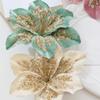 Glitter Artificial Christmas Flower Velvet Sequin Floral Simulation Flower  Home Decoration