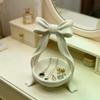 Plateau de Rangement Blanc en Forme de Nœud, Plateau de Rangement pour Bijoux en Forme de Nœud Imprimé en 3D, Boîte de Rangement Décoration de Maison Style Girly
