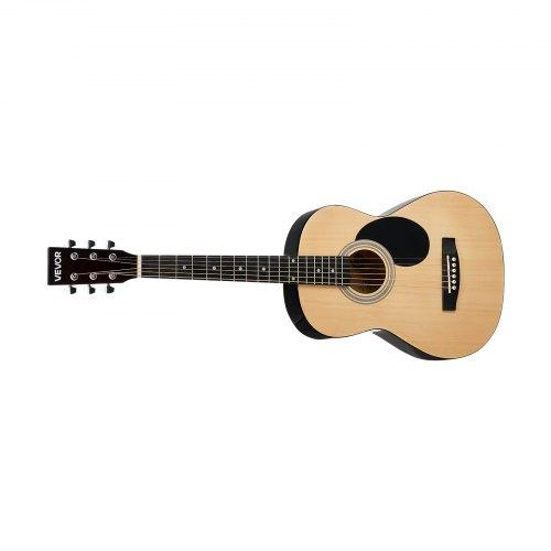 VEVOR 36 in / 914,4 mm Dreadnought Acoustic Guitar Natural Beginner Bundle Gig Bag for Teen