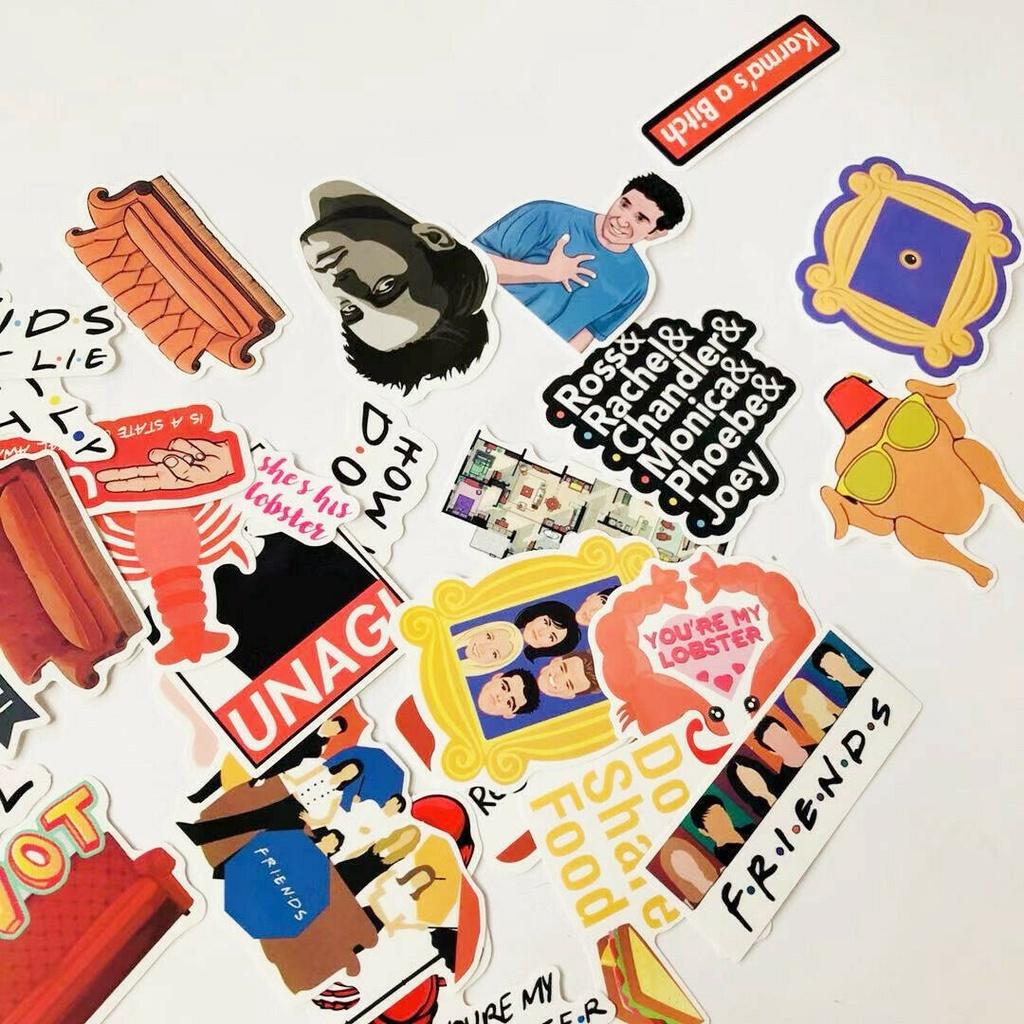 Superior Quality Friends Tv Show Decal Stickers Ideal For Luggage And Skateboards