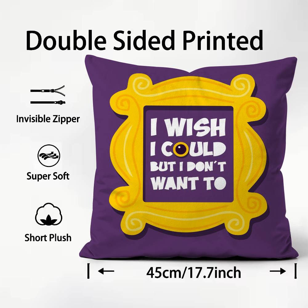 Classic F-Friends Tv Show Anime Pillow Case Pattern Printing Pillowcase Living Room Sofa Cushion Cover Bedroom Room Decor