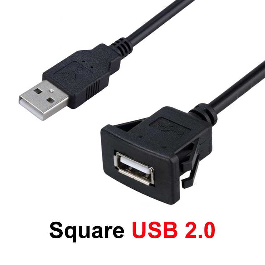 

0.3/1m USB 2.0 3.0 Male to Female AUX Flush Panel Mount Extension Cable For Car Truck Boat Motorcycle Dashboard Waterproof Wire