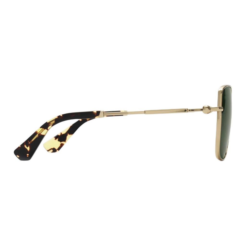 Burberry Acetate Metal Irregular Shape Sunglasses with Mirror Side Logo Unisex Couple Gold