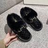 Fashion 2024 New Women's Snow Boots Plush and Thickened Low Barrel Cotton Shoes Women's Winter Korean Warm Short Boots Slip On Loafers