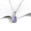 Natürliche blaue Tansanit oval 7*9mm Anhänger Halskette Einfaches leichtes Luxusdesign Echter Edelstein feiner Schmuck Frauen Mädchen Geburtstagsgeschenk