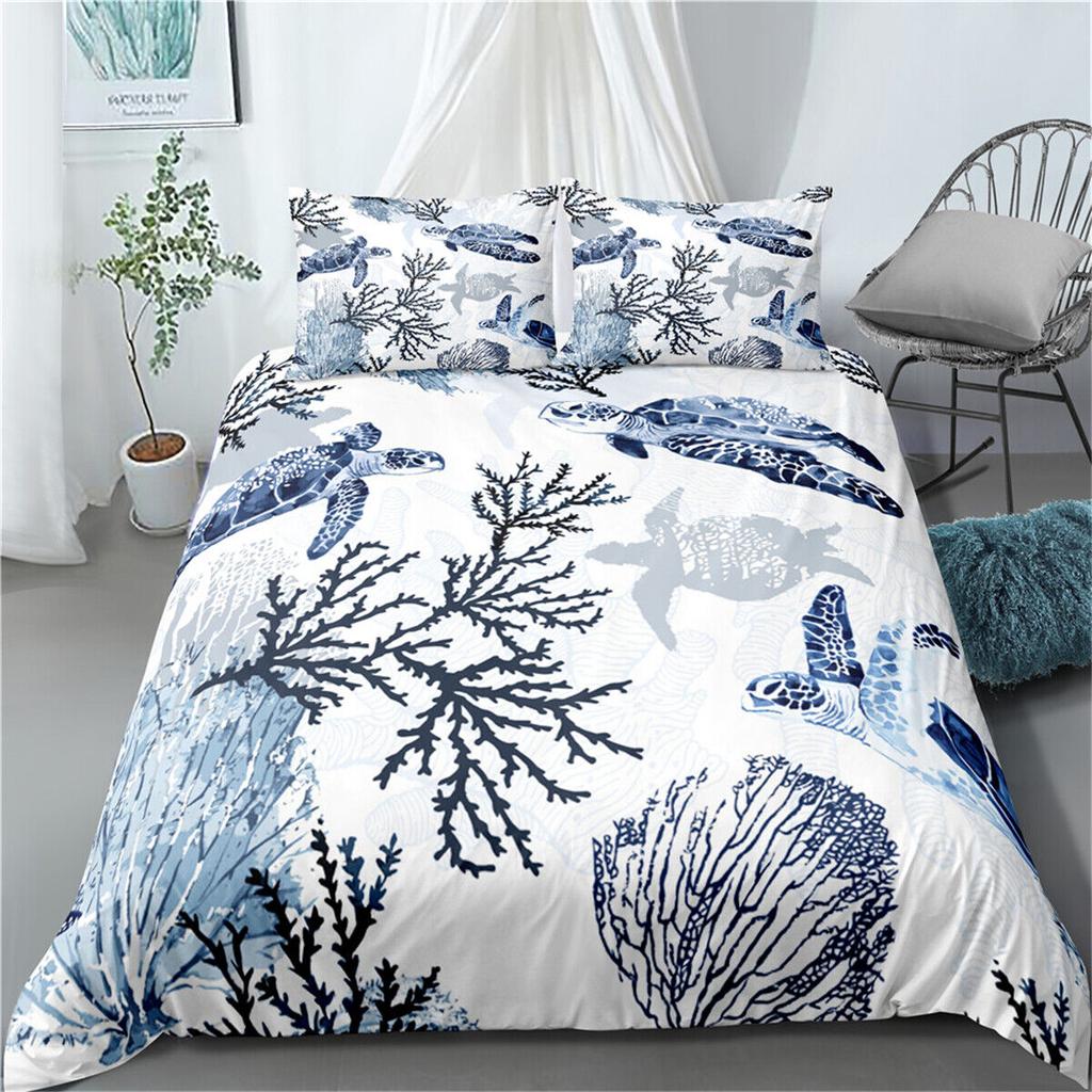 Sea Turtle Single/Double/Queen/King/Super King Bed Duvet Doona Quilt Cover Set