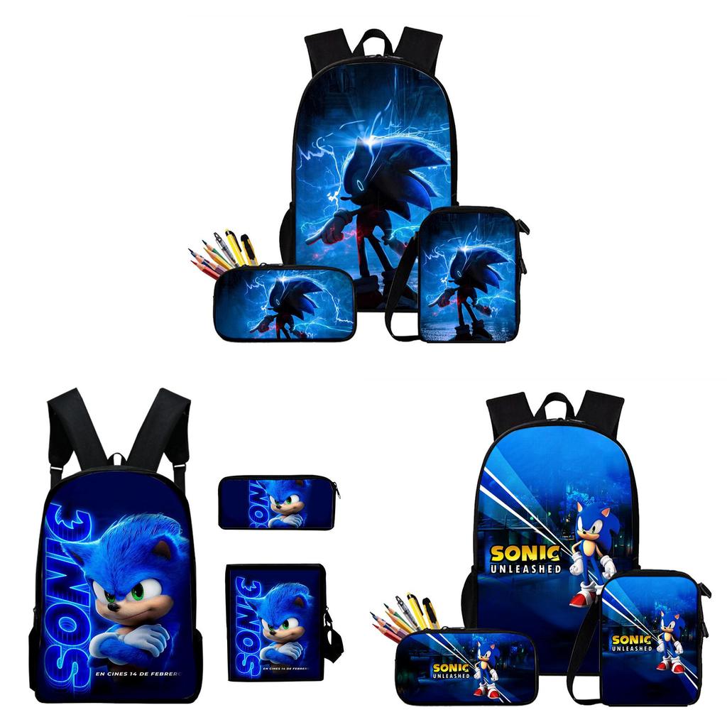 Zestaw plecaków Sonic The Hedgehog z drukowanym w 3D motywem kreskówkowym do codziennego użytku