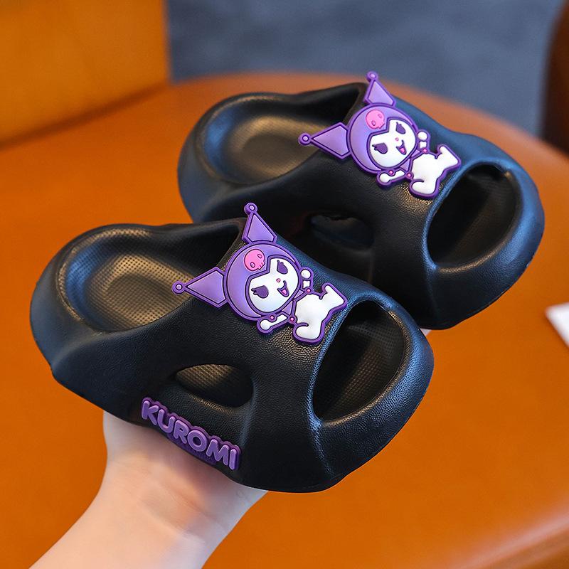 Cartoon girl slippers, indoor thick-soled non-slip student Kuromi children s slippers for toddlers and young children 150MM(Suitable for everyd
