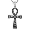 Amulet Talisman Vintage Necklaces Ancient Egyptian Ankh Cross Men Women Stainless Steel Eternity Life Charm Pendant Unisex Jewelry