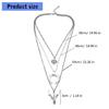 Multilayer Necklace Set Adjustable Pendant Necklaces Elegant Stackable Jewelry Alloy Texture Present for Fashion Women