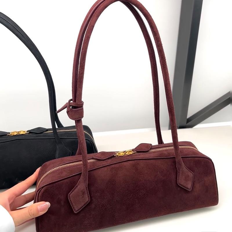 Hochwertige Bowling-Handtasche aus echtem Leder, Nischen-Design, Großes Fassungsvermögen, Modische Tote-Schultertasche