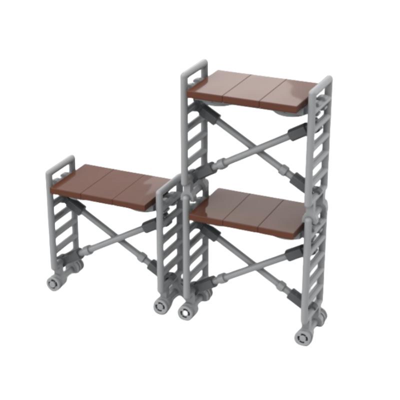 Stavební blok Lešení Budova Stavební Police Dekorace Vysoká plošina Model Sestavitelná hračka Kompatibilní sada