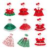 1 Set Christmas Porch Goose Outfits Outdoor Garden Lawn Yard Goose Statue Winter Santa Claus Elf Dress Xmas Holiday Party Dress-up Clothing