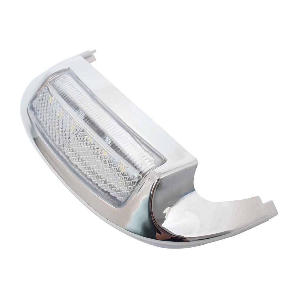 Motorcycle Accessory Front Fender Tip Light Chrome Mudguard Light ABS Plastic For Electra Glide Ultra Limited FLHTK 2014-2023