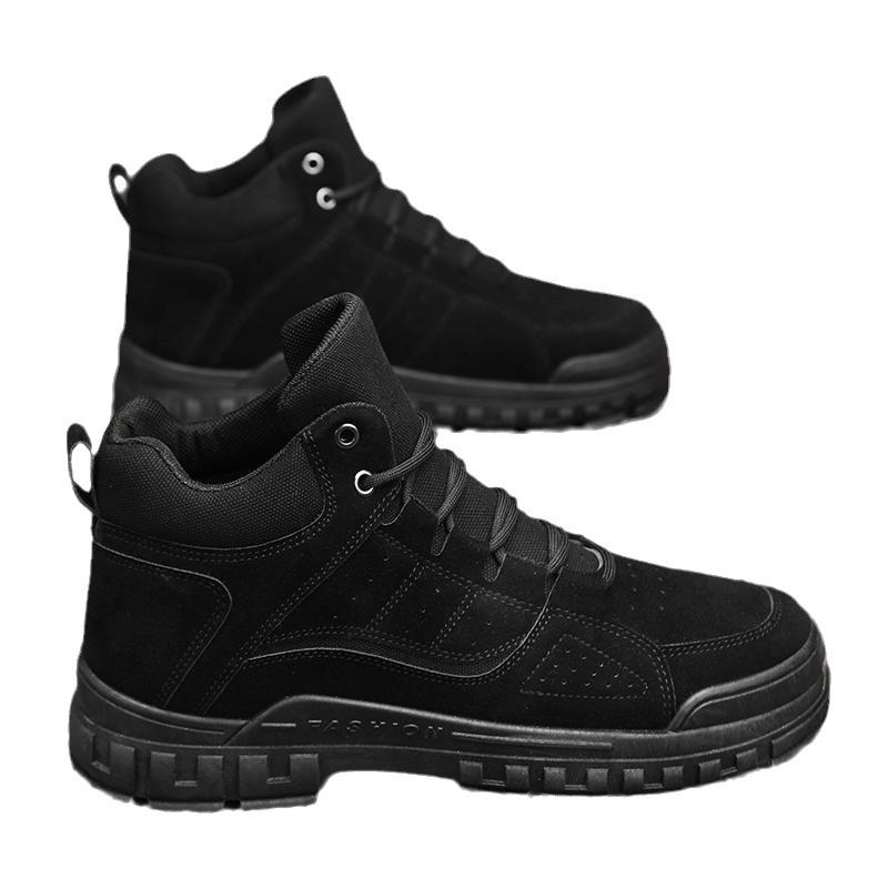 Men's Shoes Martin Boots 2025 Autumn New High-top Outdoor Hiking Shoes Men's Sports Tooling Short Boots Men's Leather Boots