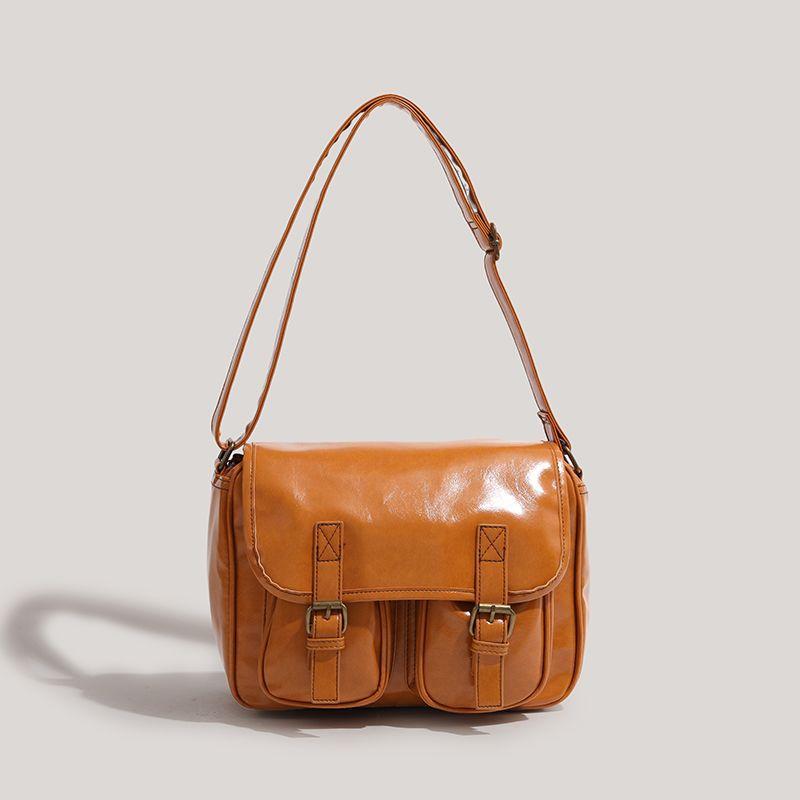 Bolsa Transversal Vintage para Menina Cool para Mulheres, Estilo Faculdade, Versátil, Bolsa de Ombro Ins