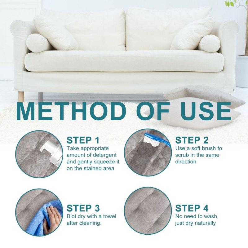 Sofa Cleaning Solution Fabric Cleaner Powerful Stain Remover Carpet & Rug Dry Cleaner for Sofas and Mattresses