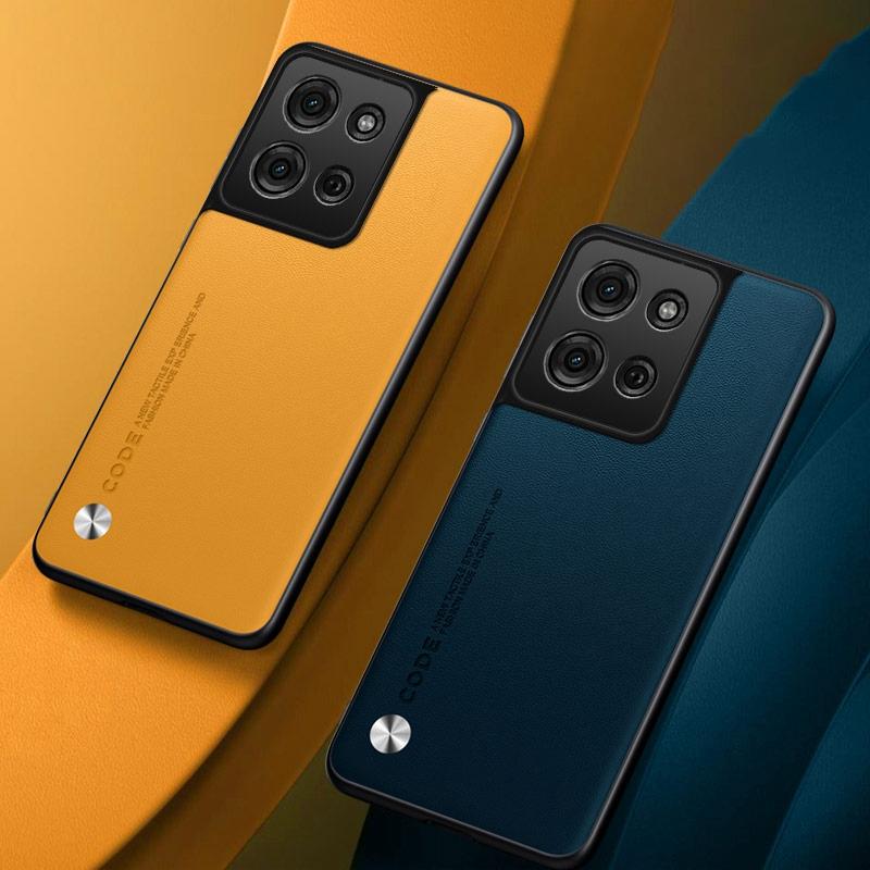 Luxury PU Leather Case For Motorola Moto G75 Back Cover Matte Silicone Shockproof Full Protection Phone Case For Motorola G75 5G