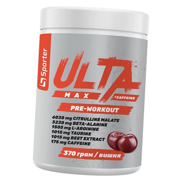 Предтренировочный комплекс, Ulta Max Pre-Workout, Sporter  370г Вишня (11584002)