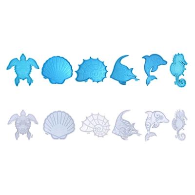 Stereo Wall Hanging Silicone Mould Valentines Seahorse Dolphin Decor Mold DIY Desktop Ornaments Pendant Epoxy Resin Mold