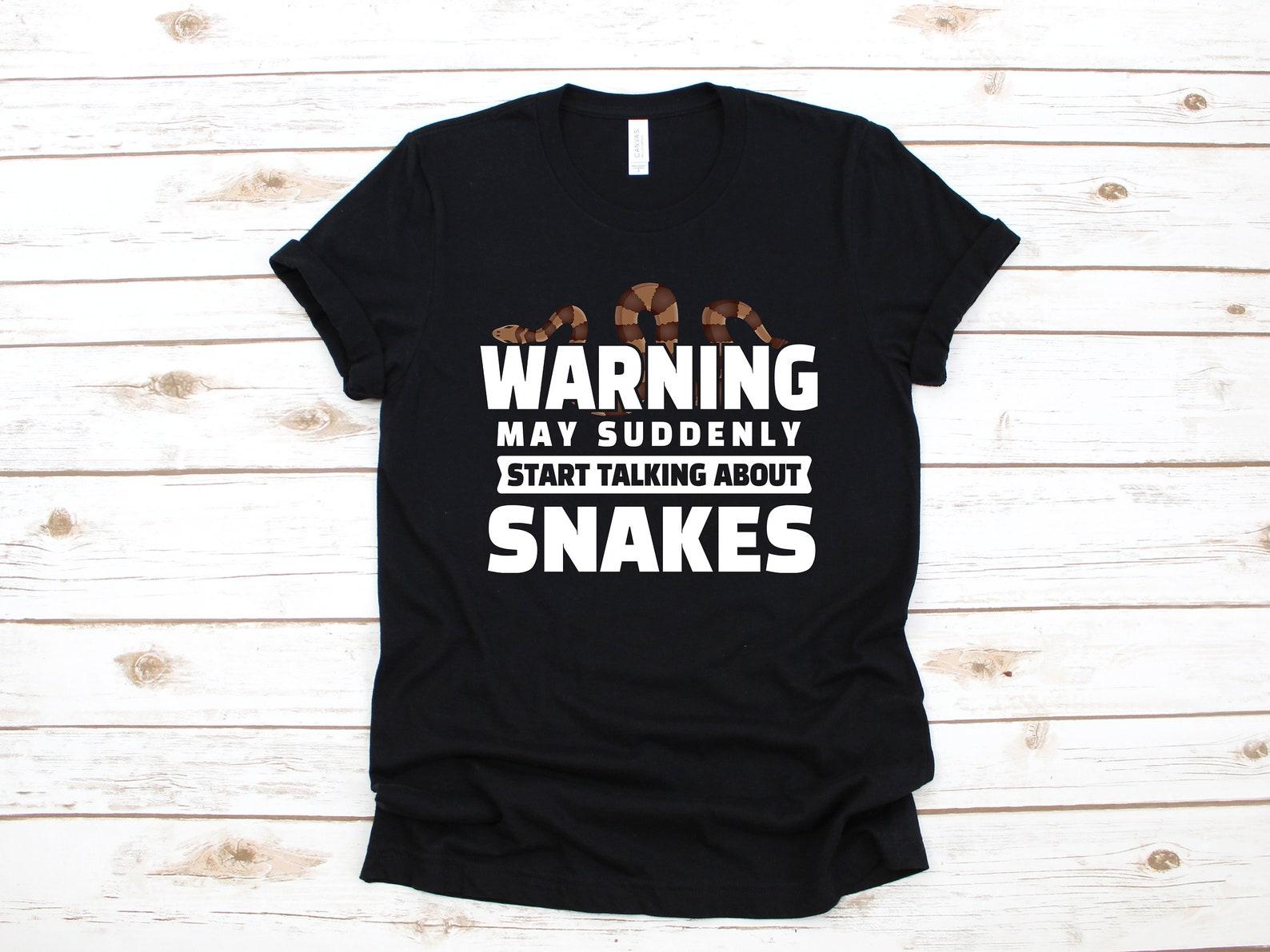 Warning Talk About Snakes Shirt, Funny Snake T-Shirt, Snake Lover Gift, Funny SnakesT-shirt, T-shirt, Child T-shirt, Tank Top M