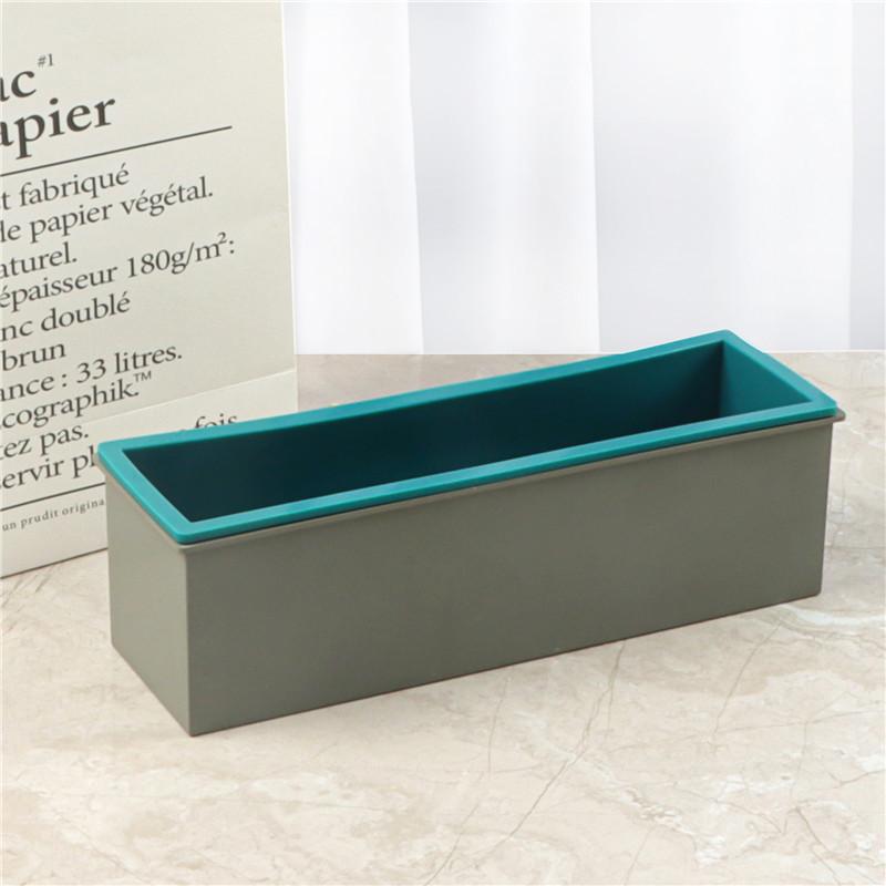 Plastic box + Silicone inner support Soap Mold 1200ml Mousse Cake Soap Mould DIY Multicolor Silicoen Loaf Cake Toast Mold